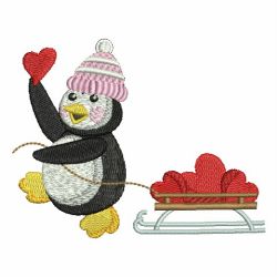 Valentine Penguin 03 machine embroidery designs