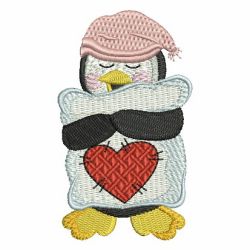 Valentine Penguin 05 machine embroidery designs