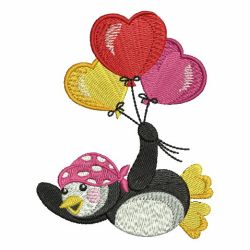 Valentine Penguin 06 machine embroidery designs