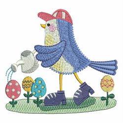 Easter Blue Bird 07 machine embroidery designs