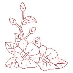 Redwork Australia Flowers 03(Md) machine embroidery designs