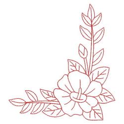 Redwork Australia Flowers 09(Md) machine embroidery designs