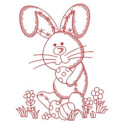 Redwork Easter Bunny 04(Lg) machine embroidery designs