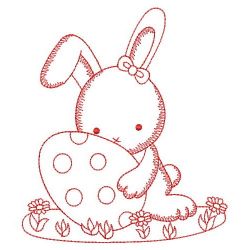 Redwork Easter Bunny 07(Lg)