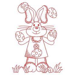 Redwork Easter Bunny 08(Lg)
