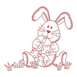 Redwork Easter Bunny 10(Sm)