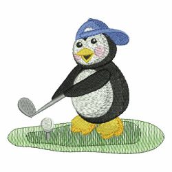 Sporty Penguin machine embroidery designs