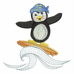 Sporty Penguin 09 machine embroidery designs