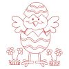 Redwork Easter Chick(Sm)