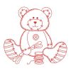 Redwork Sewing Bear(Lg)