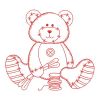 Redwork Sewing Bear(Sm)