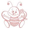 Redwork Busy Bee 01(Sm)