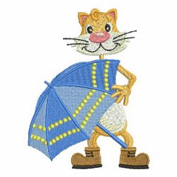 Cat With Umbrella 07 machine embroidery designs