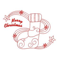 Redwork Merry Christmas 03(Sm) machine embroidery designs