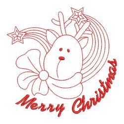 Redwork Merry Christmas 08(Md) machine embroidery designs