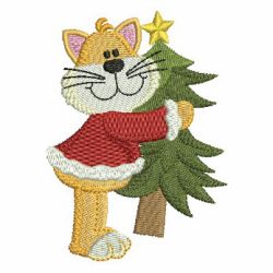 Christmas Cat 09 machine embroidery designs