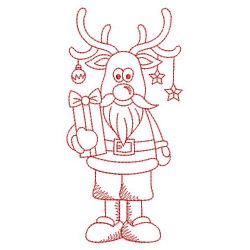 Redwork Christmas Reindeer(Md) machine embroidery designs