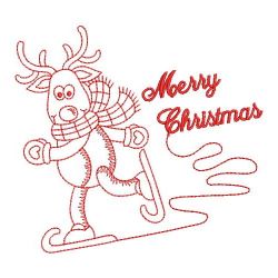 Redwork Christmas Reindeer 02(Sm) machine embroidery designs