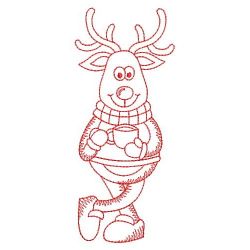 Redwork Christmas Reindeer 04(Sm) machine embroidery designs