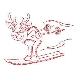 Redwork Christmas Reindeer 06(Md) machine embroidery designs