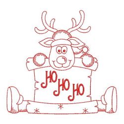 Redwork Christmas Reindeer 07(Lg) machine embroidery designs