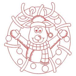 Redwork Christmas Reindeer 08(Lg) machine embroidery designs