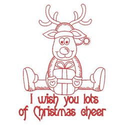 Redwork Christmas Reindeer 10(Sm) machine embroidery designs