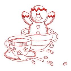 Redwork Coffee Time 1 03(Sm) machine embroidery designs