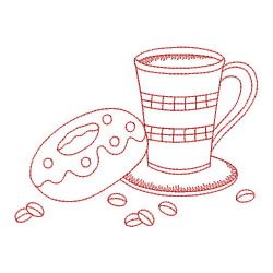 Redwork Coffee Time 1 05(Sm) machine embroidery designs