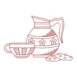 Redwork Coffee Time 1 06(Lg) machine embroidery designs