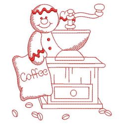 Redwork Coffee Time 2 09(Lg) machine embroidery designs