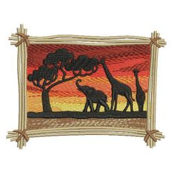Wild Africa Scenery 03 machine embroidery designs