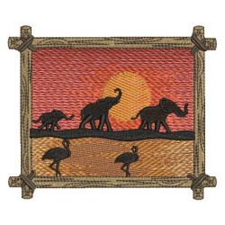 Wild Africa Scenery 05 machine embroidery designs