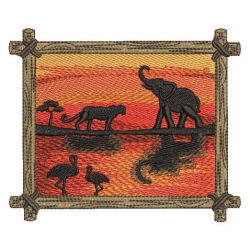 Wild Africa Scenery 09 machine embroidery designs