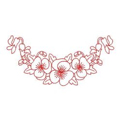 Redwork Heirloom Pansy 08(Lg)