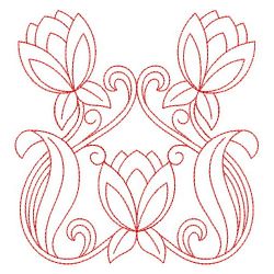 Redwork Art Nouveau Blooms 01(Lg) machine embroidery designs