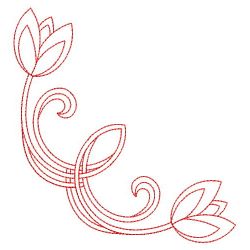 Redwork Art Nouveau Blooms 07(Md) machine embroidery designs