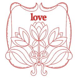 Redwork Art Nouveau Blooms 11(Lg) machine embroidery designs