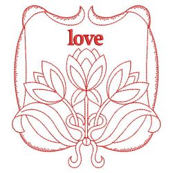 Redwork Art Nouveau Blooms 11(Sm)