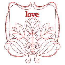 Redwork Art Nouveau Blooms 11(Md) machine embroidery designs