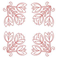 Redwork Art Nouveau Blooms 14(Sm)