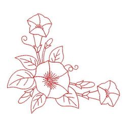 Redwork Morning Glory 02(Lg) machine embroidery designs