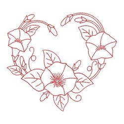 Redwork Morning Glory 03(Md) machine embroidery designs