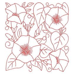 Redwork Morning Glory 07(Lg) machine embroidery designs