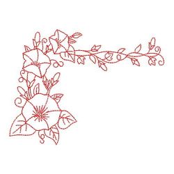Redwork Morning Glory 08(Md) machine embroidery designs