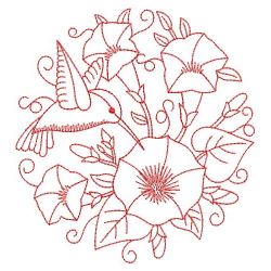 Redwork Morning Glory 10(Lg) machine embroidery designs