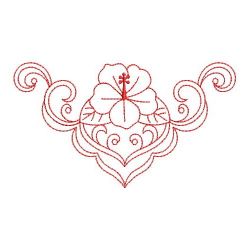 Redwork Flower Borders(Sm) machine embroidery designs