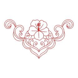 Redwork Flower Borders 01(Md) machine embroidery designs