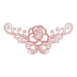 Redwork Flower Borders 02(Lg) machine embroidery designs