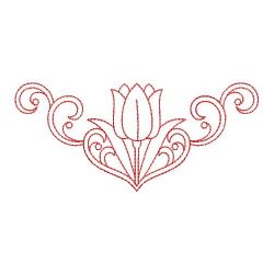 Redwork Flower Borders 03(Md) machine embroidery designs